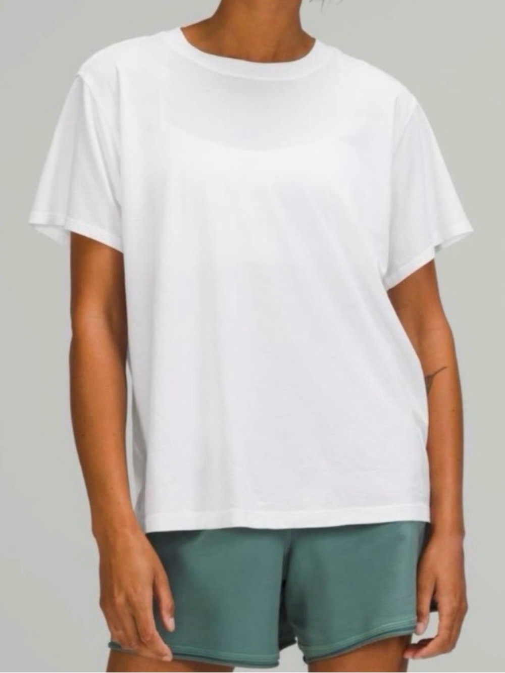 Lululemon All Yours Pima Cotton T-Shirt White - Picture 3 of 6